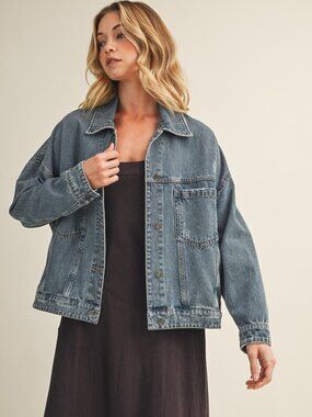 Vintage Wash Pleated Back Jacket